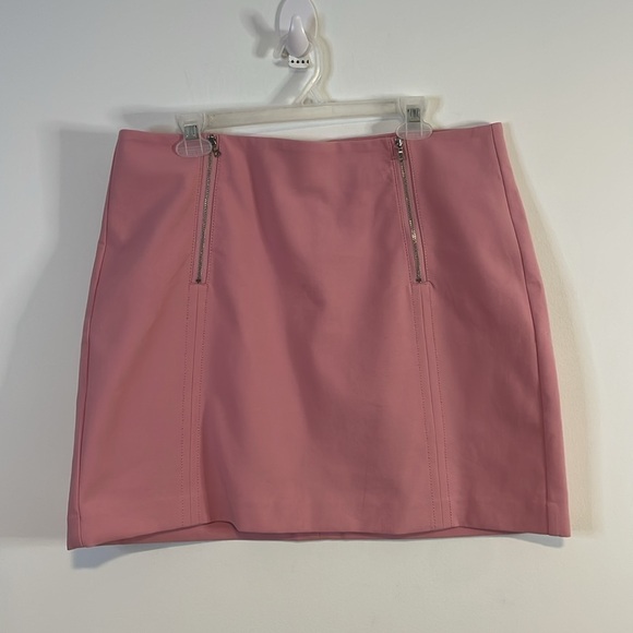 Career Contemporary Mini Skirt LOFT Pink 14 Zip Barbiecore Femme Retro Mod - Picture 2 of 13